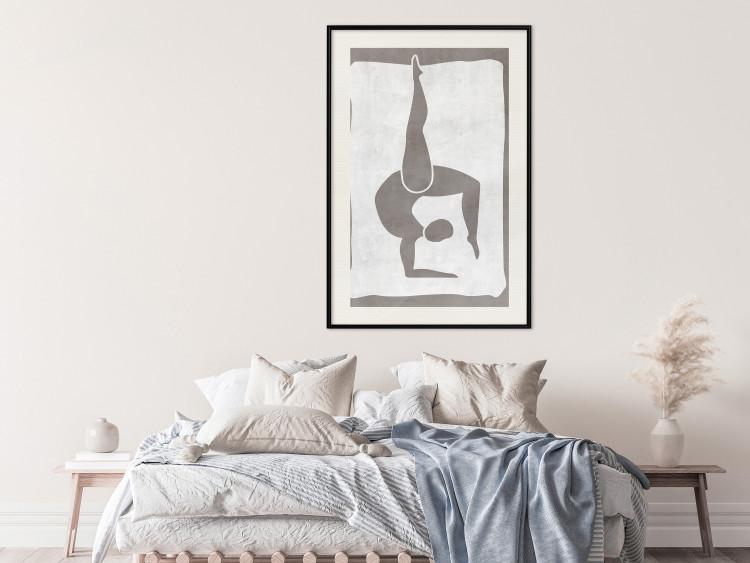 Poster Gymnast - contorted silhouette of a woman in an abstract motif 134201 additionalImage 18