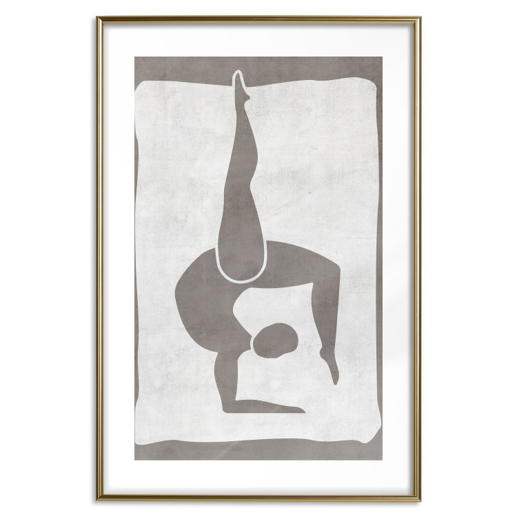 Poster Gymnast - contorted silhouette of a woman in an abstract motif 134201 additionalImage 27