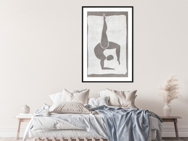Poster Gymnast - contorted silhouette of a woman in an abstract motif 134201 additionalImage 16