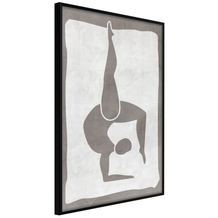 Poster Gymnast - contorted silhouette of a woman in an abstract motif 134201 additionalImage 11