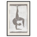 Poster Gymnast - contorted silhouette of a woman in an abstract motif 134201 additionalThumb 24