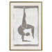 Poster Gymnast - contorted silhouette of a woman in an abstract motif 134201 additionalThumb 22