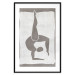 Poster Gymnast - contorted silhouette of a woman in an abstract motif 134201 additionalThumb 23