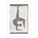 Poster Gymnast - contorted silhouette of a woman in an abstract motif 134201 additionalThumb 14