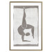 Poster Gymnast - contorted silhouette of a woman in an abstract motif 134201 additionalThumb 27