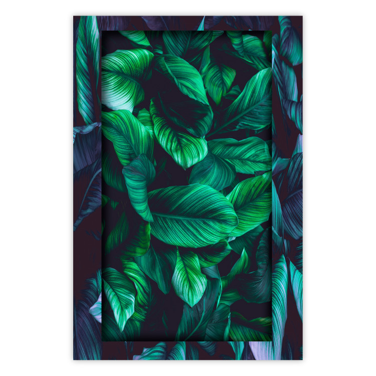 Wall Poster Dangerous Jungle - green composition of leaves in a tropical motif 134501