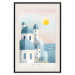 Poster Blue Island - pastel landscape of Santorini island architecture 135001 additionalThumb 19