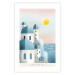 Poster Blue Island - pastel landscape of Santorini island architecture 135001 additionalThumb 25
