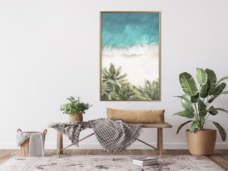 Wall Poster Turquoise Expansion - tropical beach and plant landscape against sea 135301 additionalImage 13