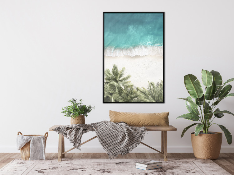 Wall Poster Turquoise Expansion - tropical beach and plant landscape against sea 135301 additionalImage 9