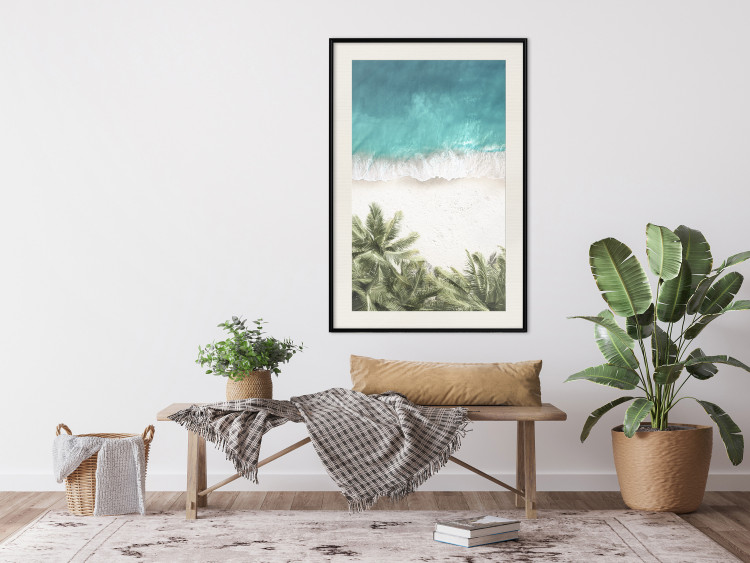 Wall Poster Turquoise Expansion - tropical beach and plant landscape against sea 135301 additionalImage 24