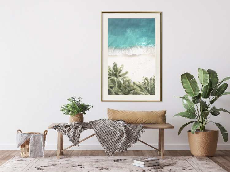 Wall Poster Turquoise Expansion - tropical beach and plant landscape against sea 135301 additionalImage 22
