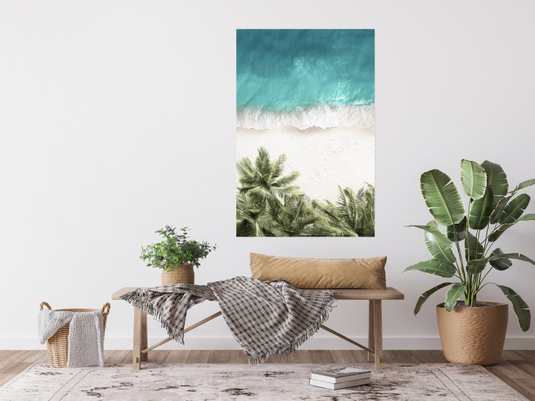 Wall Poster Turquoise Expansion - tropical beach and plant landscape against sea 135301 additionalImage 14