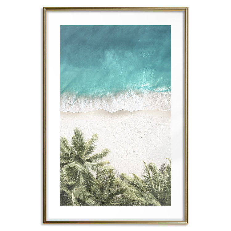 Wall Poster Turquoise Expansion - tropical beach and plant landscape against sea 135301 additionalImage 14