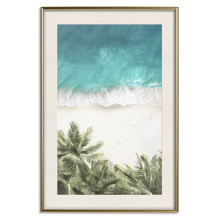 Wall Poster Turquoise Expansion - tropical beach and plant landscape against sea 135301 additionalImage 21