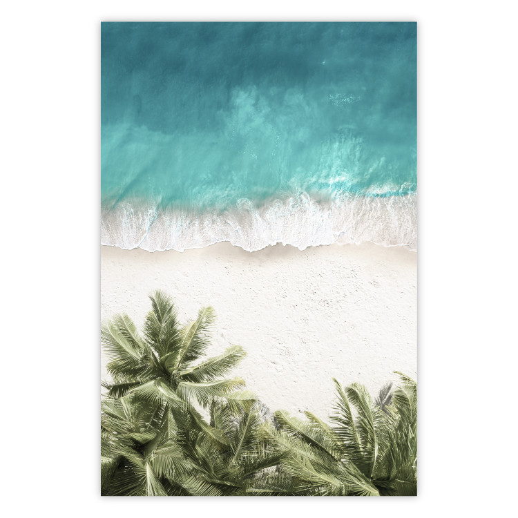 Wall Poster Turquoise Expansion - tropical beach and plant landscape against sea 135301