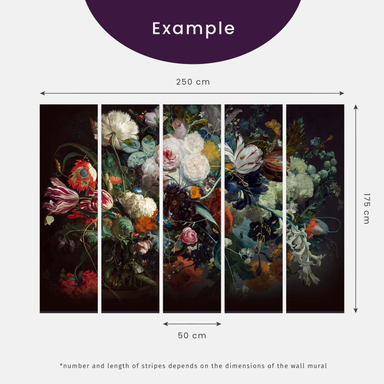 Wall Mural Vitnage style composition - abstract motif with flowers and lettering 136501 additionalImage 16