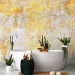Photo Wallpaper Yellow Cascades - Organic Composition on a Gray Background 137301 additionalThumb 8