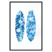 Poster Water Fun - sports board in blue plant patterns on a white background 137701 additionalThumb 16