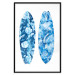 Poster Water Fun - sports board in blue plant patterns on a white background 137701 additionalThumb 17