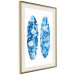 Poster Water Fun - sports board in blue plant patterns on a white background 137701 additionalThumb 3