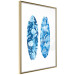 Poster Water Fun - sports board in blue plant patterns on a white background 137701 additionalThumb 2