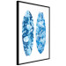 Poster Water Fun - sports board in blue plant patterns on a white background 137701 additionalThumb 4