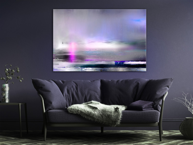 Canvas Print Purple Sunset (1-piece) Wide - abstraction with a hint of purple 138201 additionalImage 3