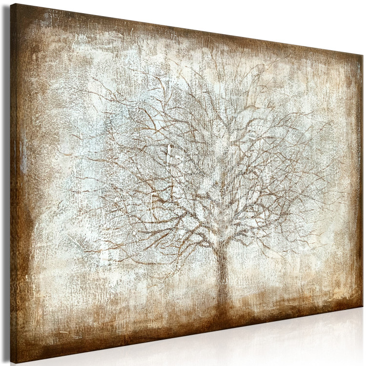Canvas Misty Tree (1-piece) Wide - industrial composition in beige 138301 additionalImage 2