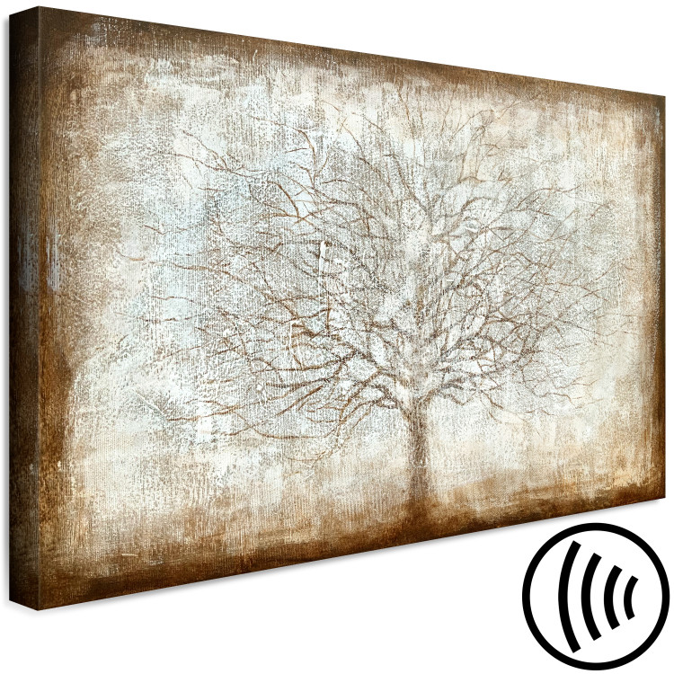 Canvas Misty Tree (1-piece) Wide - industrial composition in beige 138301 additionalImage 6