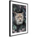 Poster Lynx in Flowers - feline portrait against a background of green plants and flowers 138701 additionalThumb 15