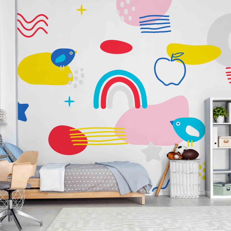 Wall Mural Children's minimalism - abstract with patterns on white background for children 142601 additionalImage 6