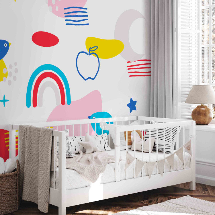Wall Mural Children's minimalism - abstract with patterns on white background for children 142601 additionalImage 4