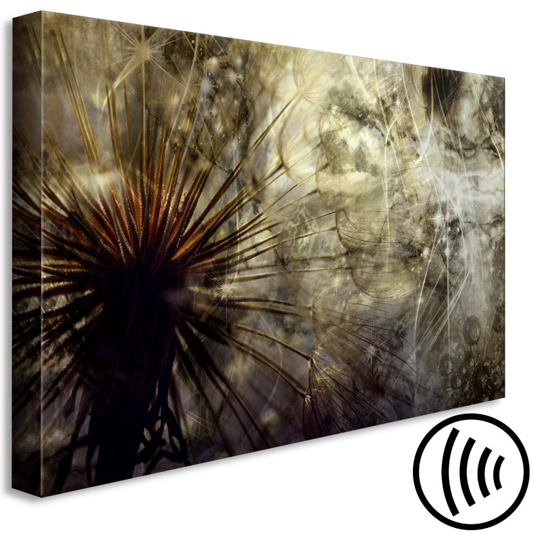 Canvas Art Print Floral Details (1-piece) - beauty of nature on an abstract background 144501 additionalImage 6