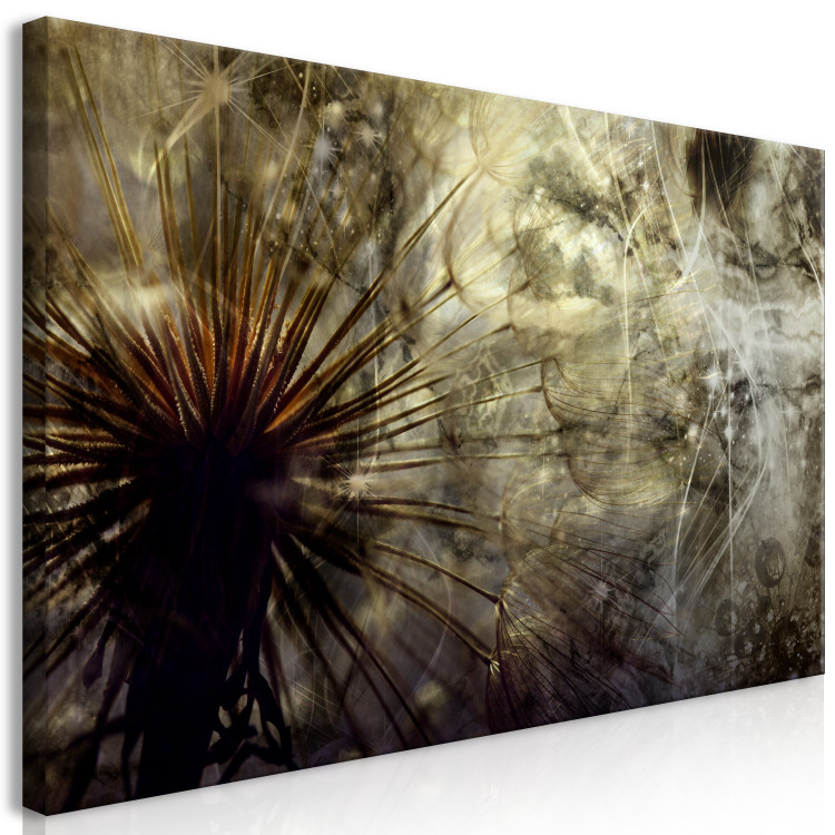 Canvas Art Print Floral Details (1-piece) - beauty of nature on an abstract background 144501 additionalImage 2