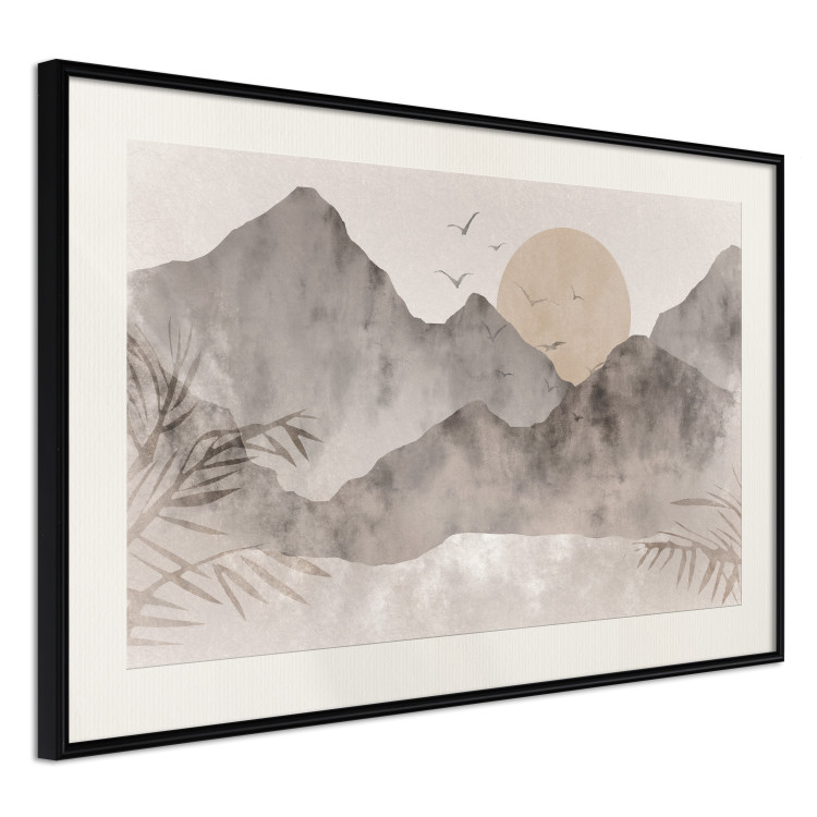 Poster Landscape of Wabi-Sabi - Sunrise and Rocky Mountains in Japanese Style 145101 additionalImage 8