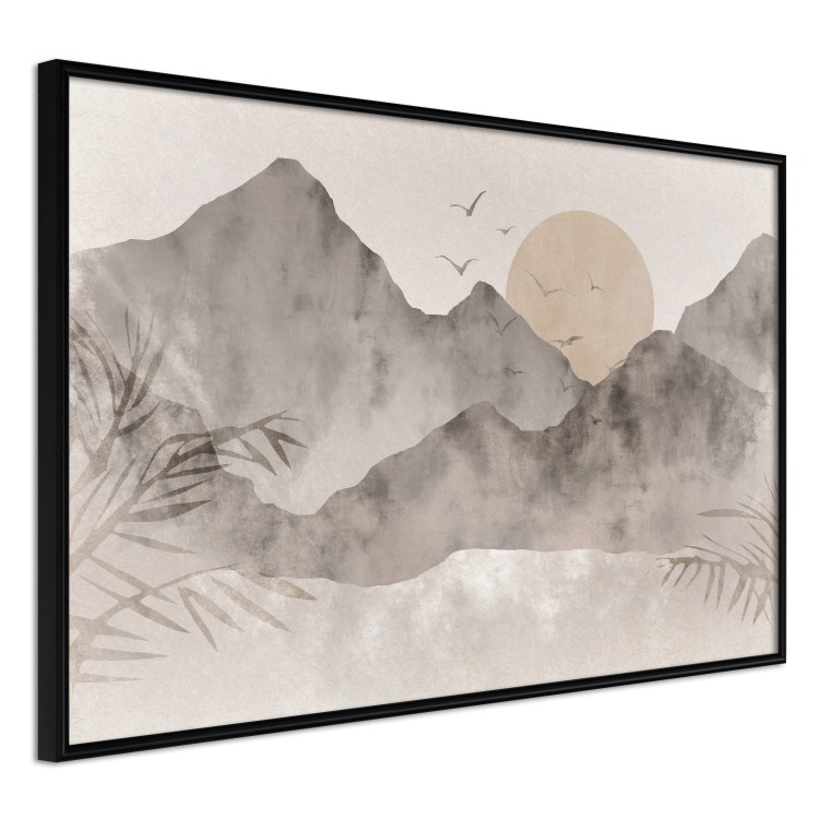 Poster Landscape of Wabi-Sabi - Sunrise and Rocky Mountains in Japanese Style 145101 additionalImage 21