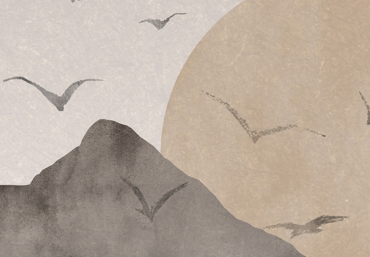 Poster Landscape of Wabi-Sabi - Sunrise and Rocky Mountains in Japanese Style 145101 additionalImage 3