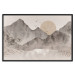 Poster Landscape of Wabi-Sabi - Sunrise and Rocky Mountains in Japanese Style 145101 additionalThumb 27