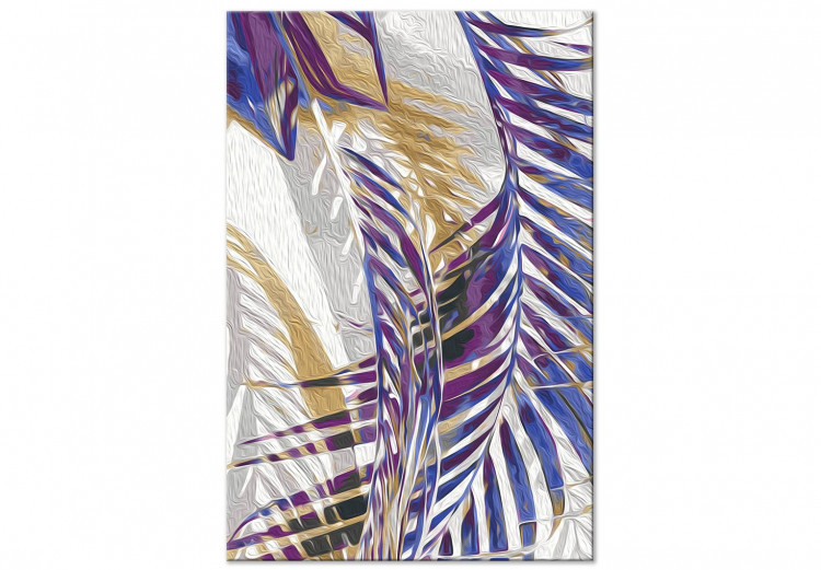 Paint by number Windy Morning - Delicate Purple Palm Branches on a Gray Background 146201 additionalImage 3