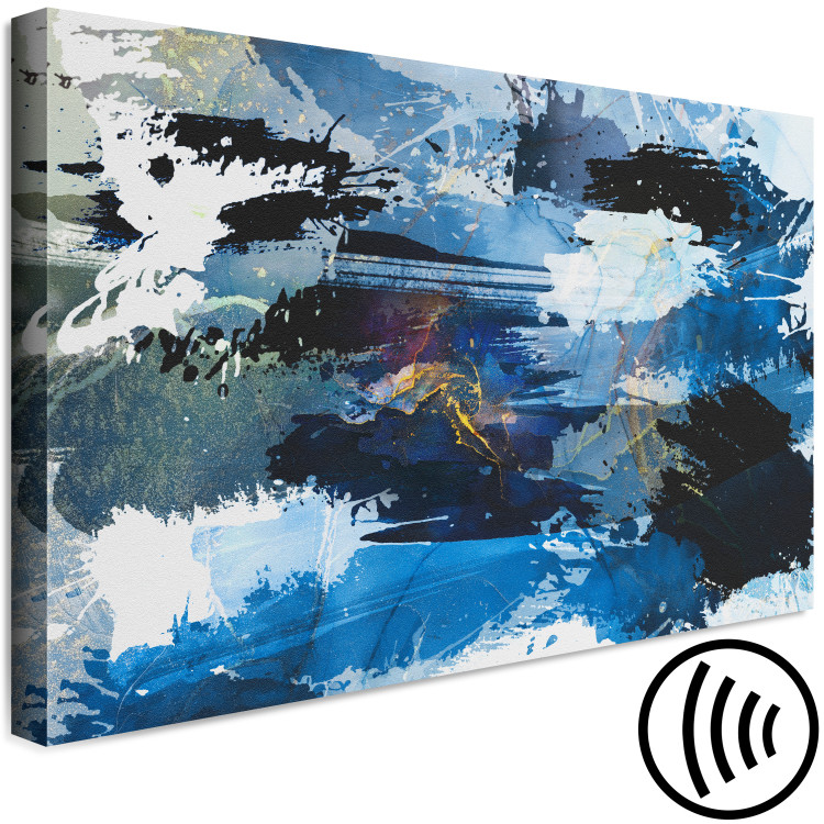 Canvas Print Artistic Painting - Blue Paint Stains Abstraction 146601 additionalImage 6