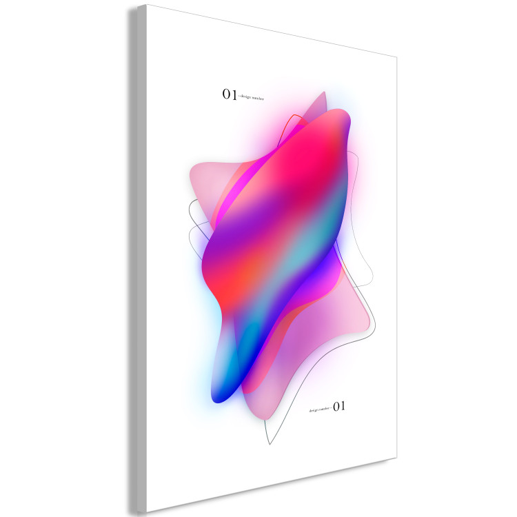 Canvas Print Colorful Abstraction (1-piece) - convex shapes in shades of pink 149701 additionalImage 2