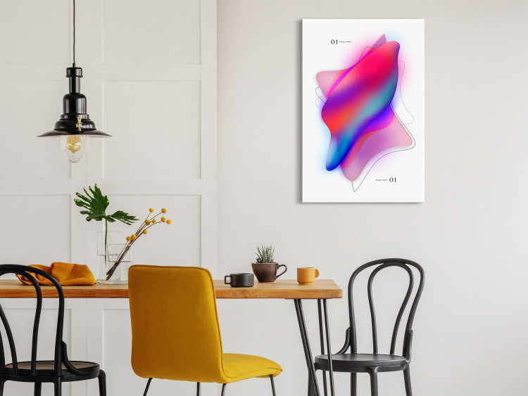 Canvas Print Colorful Abstraction (1-piece) - convex shapes in shades of pink 149701 additionalImage 3
