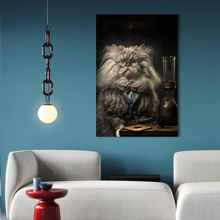 Canvas AI Persian Cat - Portrait of a Fantasy Animal in the Guise of a Professor - Vertical 150101 additionalImage 3