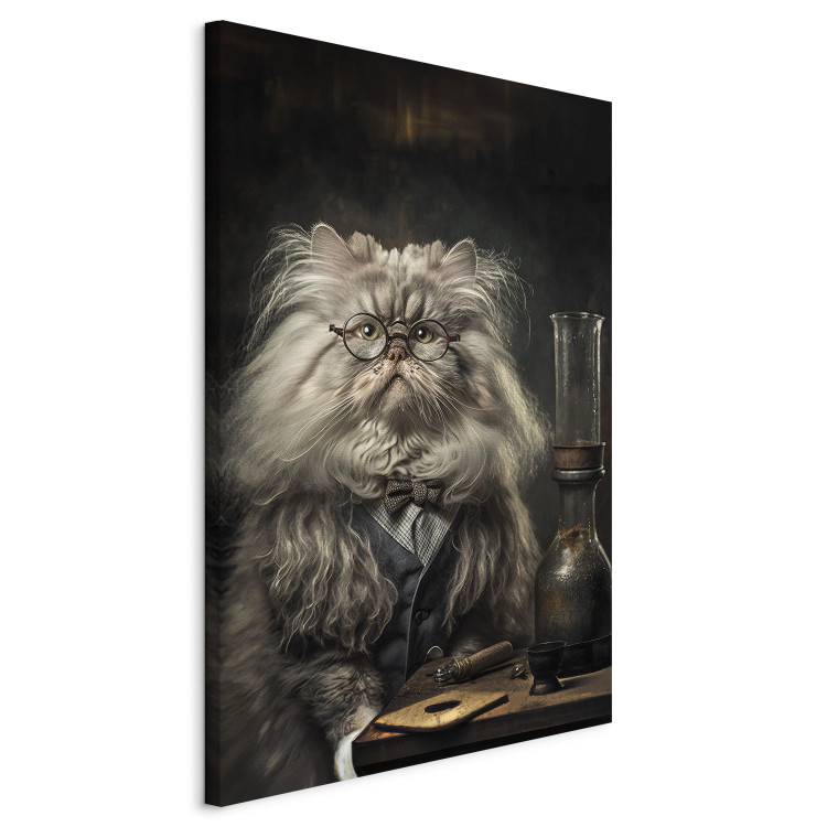 Canvas AI Persian Cat - Portrait of a Fantasy Animal in the Guise of a Professor - Vertical 150101 additionalImage 2