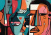 Large canvas print Geometric Faces - Composition Created by Artificial Intelligence [Large Format] 151101 additionalThumb 5