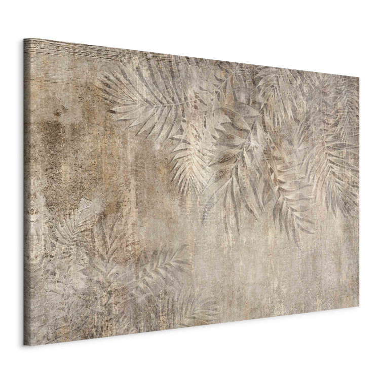 Canvas Art Print Sketch of Palm Leaves - Beige Composition With a Plant Motif 151201 additionalImage 2
