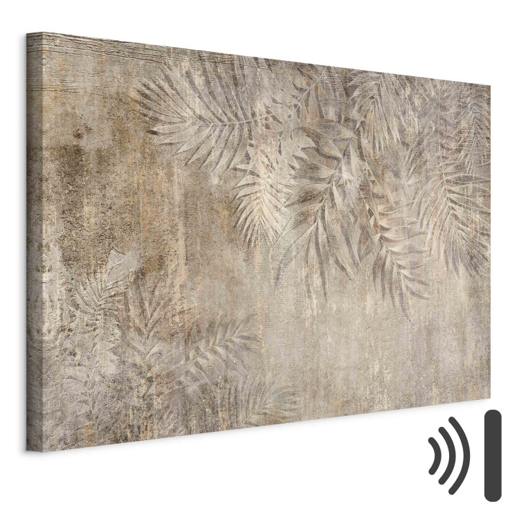 Canvas Art Print Sketch of Palm Leaves - Beige Composition With a Plant Motif 151201 additionalImage 8