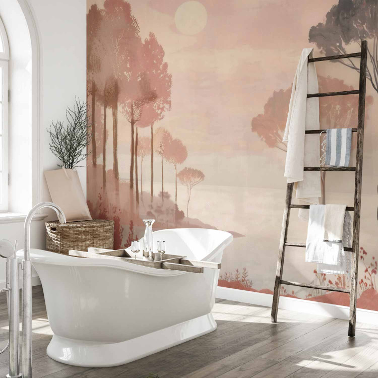 Wall Mural Subtle Landscape - Composition With Nature in Terracotta Color 160001 additionalImage 8