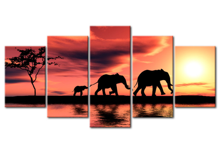 Canvas Print African elephants family 58801